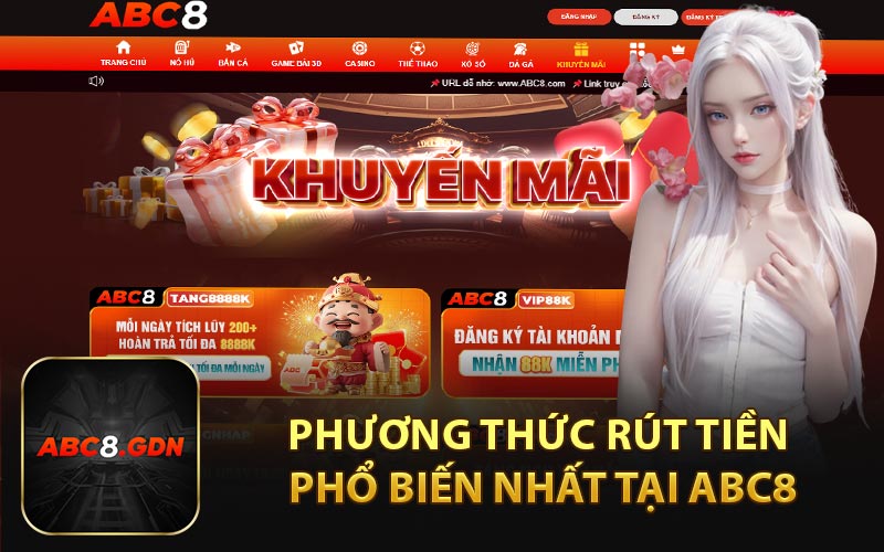 Phương Thức Rút Tiền Phổ Biến Nhất Tại ABC8